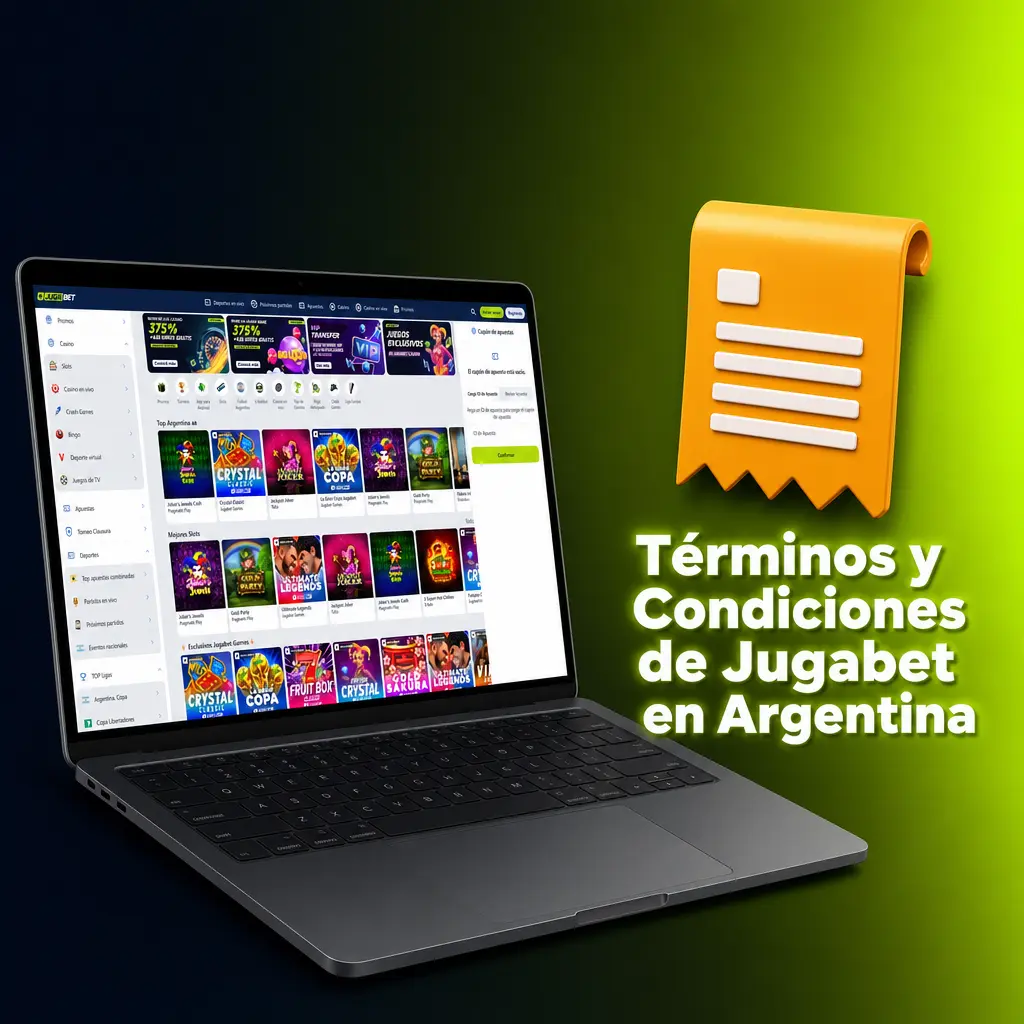 Términos y condiciones de Jugabet Argentina: edad mínima, cuenta única y reglas de bonos con rollover